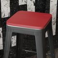 Flash Furniture 4PK Red Poly Resin Seats for Stools & Chairs, 4PK 4-JJ-SEA-PL02-RED-GG